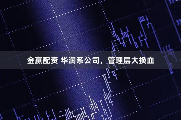 金赢配资 华润系公司，管理层大换血