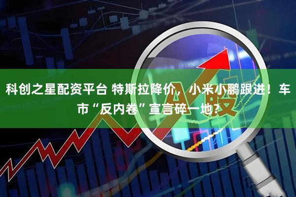 科创之星配资平台 特斯拉降价，小米小鹏跟进！车市“反内卷”宣言碎一地？