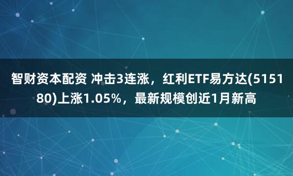 智财资本配资 冲击3连涨，红利ETF易方达(515180)上涨1.05%，最新规模创近1月新高